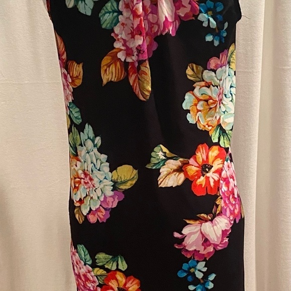 Womens Spence Colorful Flower Maxi Dress Sm/P Side Splits Cover Up - Picture 5 of 15